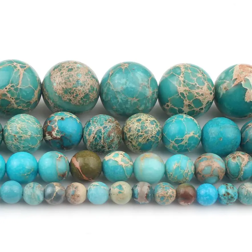 Натуральный светильник-голубой морской осадок Jaspers Императорский камень 4 мм-12 мм