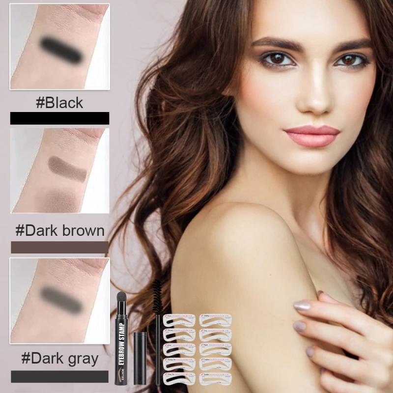 

Eelhoe Eyebrow Printing Pen Set 3 Colors Eyebrow Stamp Shaping Kit Hair Shadow Powder Waterproof Lazy Easy Thrush Card Natural