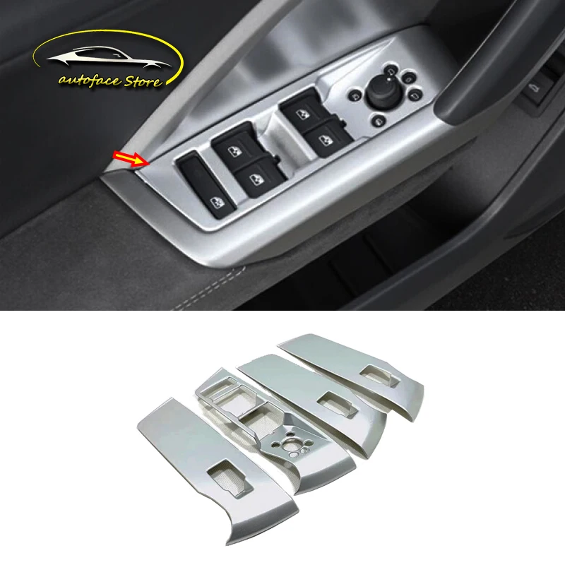 

Для Audi Q3 2019 2020 ABS матовое/углеродное волокно LHD Дверь Окно Стекло лифт переключатель панель управления крышка отделка Аксессуары для стайлин...