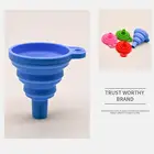 Переносные, складные, силиконовые безопасная воронка, креативные предметы домашнего обихода, длинная Воронка конфетного цвета, силиконовая Складная воронка