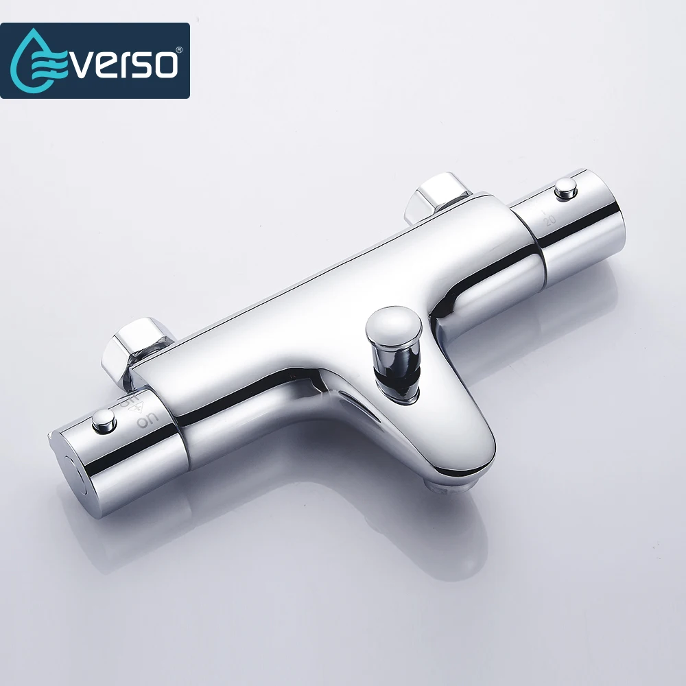 Термостатический смеситель для душа в ванной комнате регулирующий настенный