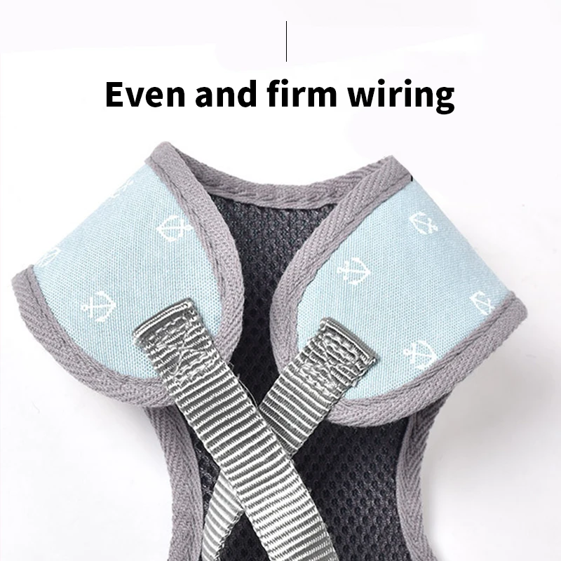 Воздухопроницаемая сетчатая шлейка и поводок для маленьких собак кошек жилет
