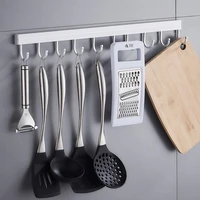 aluminum towel hook bathroom kitchen wall hanging door back row hook coat hanger free punch