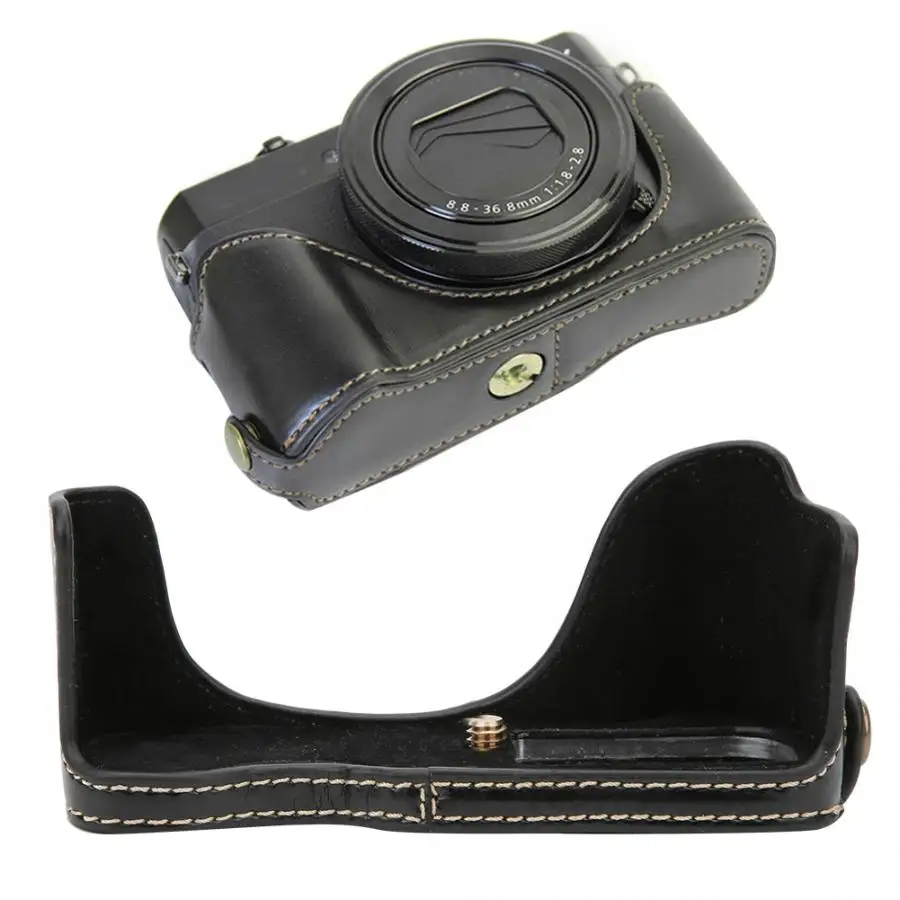 Портативный половина тела из искусственной кожи чехол крышка камеры для Canon G7X2