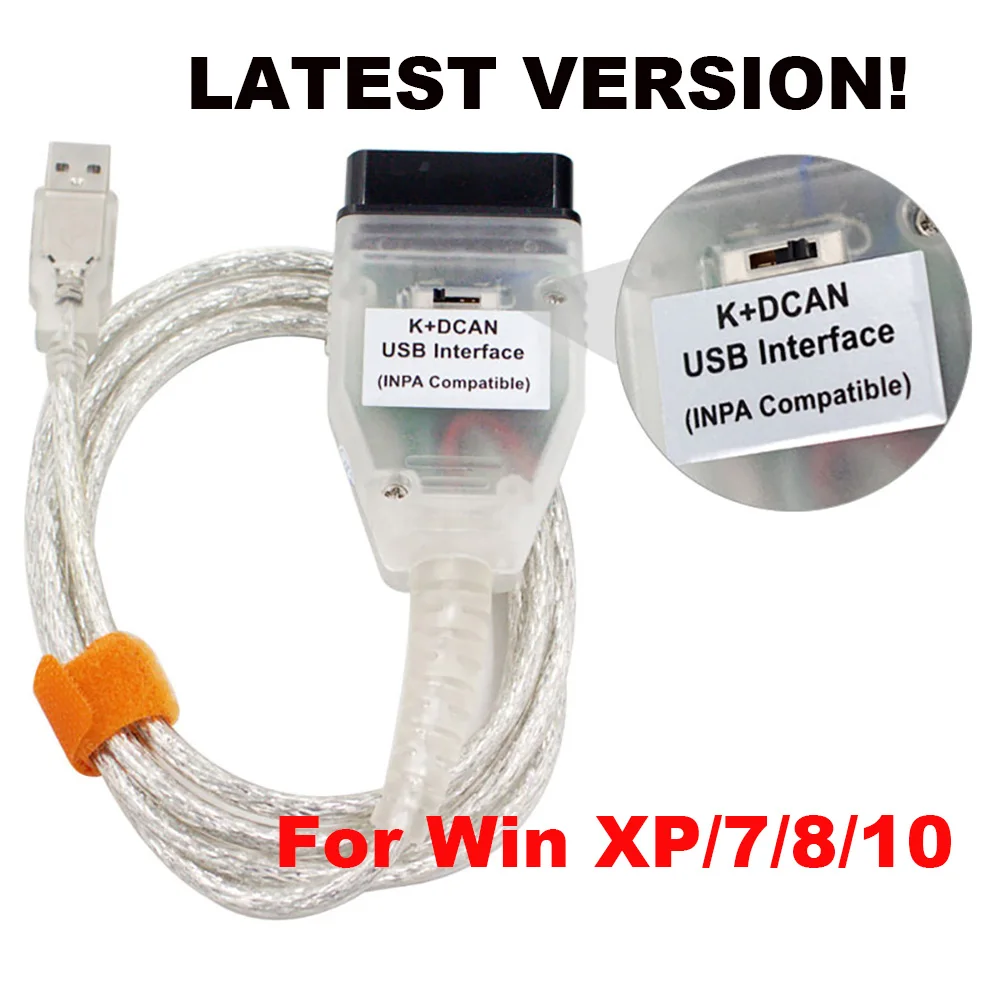 INPA K + DCAN USB интерфейс OBD2 сканер для BMW FTDI NCS ISTA WINKFP диагностический с переключателем