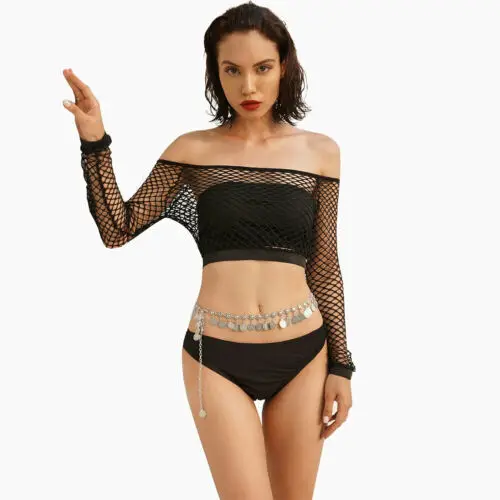 Модные Женские однотонные сетчатые ажурные летние шорты с открытыми плечами