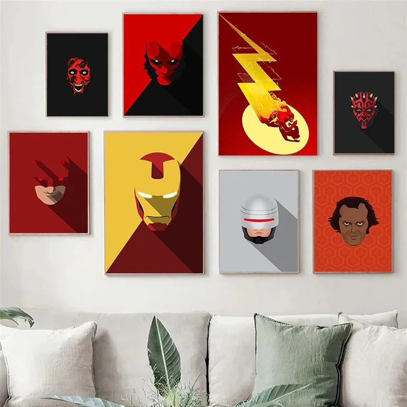 

Marvel Super Hero Poster Wall Art Pop Nordic Canvas Painting Posters Wall Art Picture Living Room Home Decor Picture Frameless