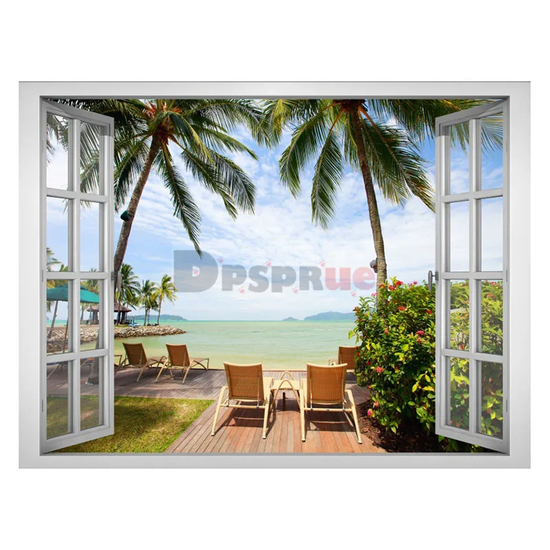 

Dpsprue, 5D, сделай сам, полная квадратная дрель, алмазная живопись, пейзаж, окно, мозаика, алмазная вышивка, Декор для дома, FS33