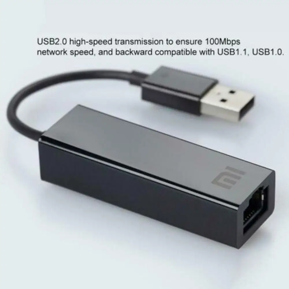 Оригинальный xiaomi USB к RJ45 внешняя карта Ethernet сетевой адаптер 10/100 Мбит/с для ТВ