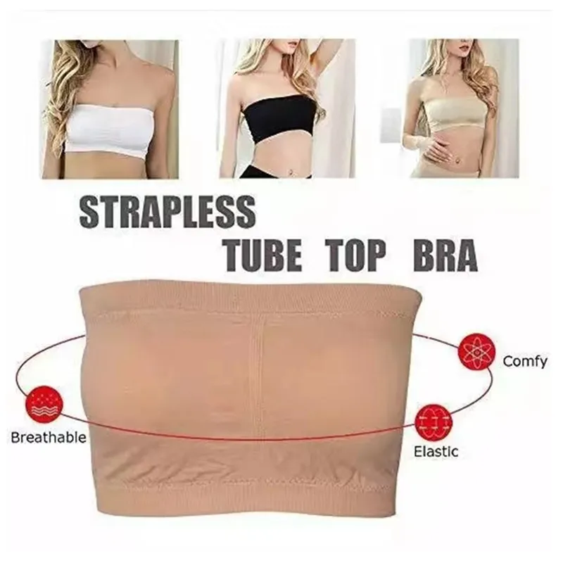 Модный двухслойный дышащий сетчатый бюстгальтер без бретелек кроп-топы для