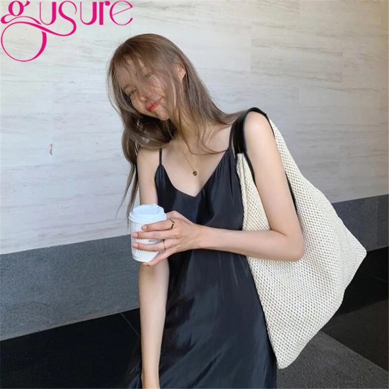 Сумка-тоут женская из ротанга летняя Плетеная соломенная сумка |