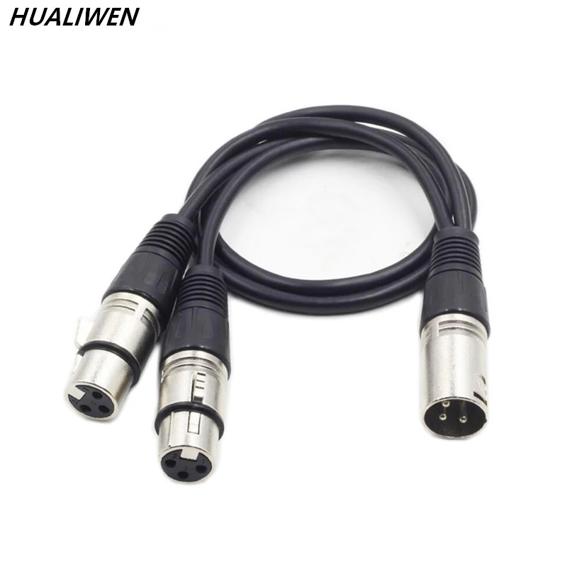 Оригинальный мобильный телефон 3 Pin XLR Женский Джек Dual 2 rca штекер Y сплиттер кабель