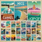 Оловянный пейзаж в стиле кантри, винтажный металлический знак, тарелки в стиле ретро табличка, Металлический Настенный декор, настенный постер для украшения кухни