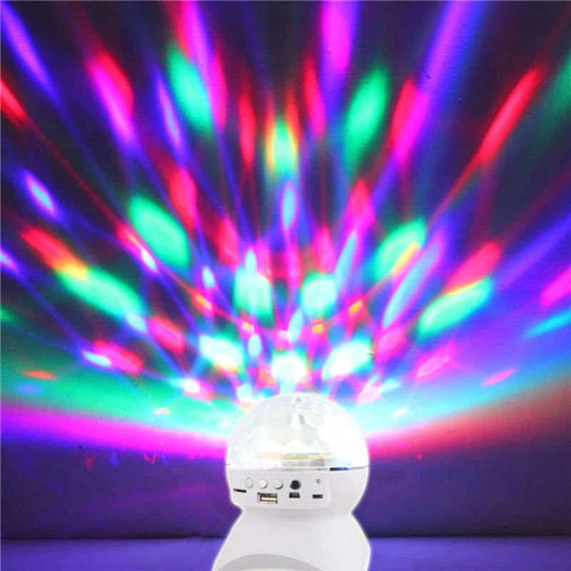 

9 color LED Bluetooth Speaker Disco Ball Light with Mp3 Player Prom Laser Party Light 18W DJ Stage Light Laser Projection Lamp