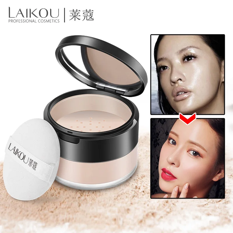 LAIKOU Matte loose powder Face Powder Ultra-Light Finishing Translucent Loose makeup Concealer make up Maquiagem Mineral |