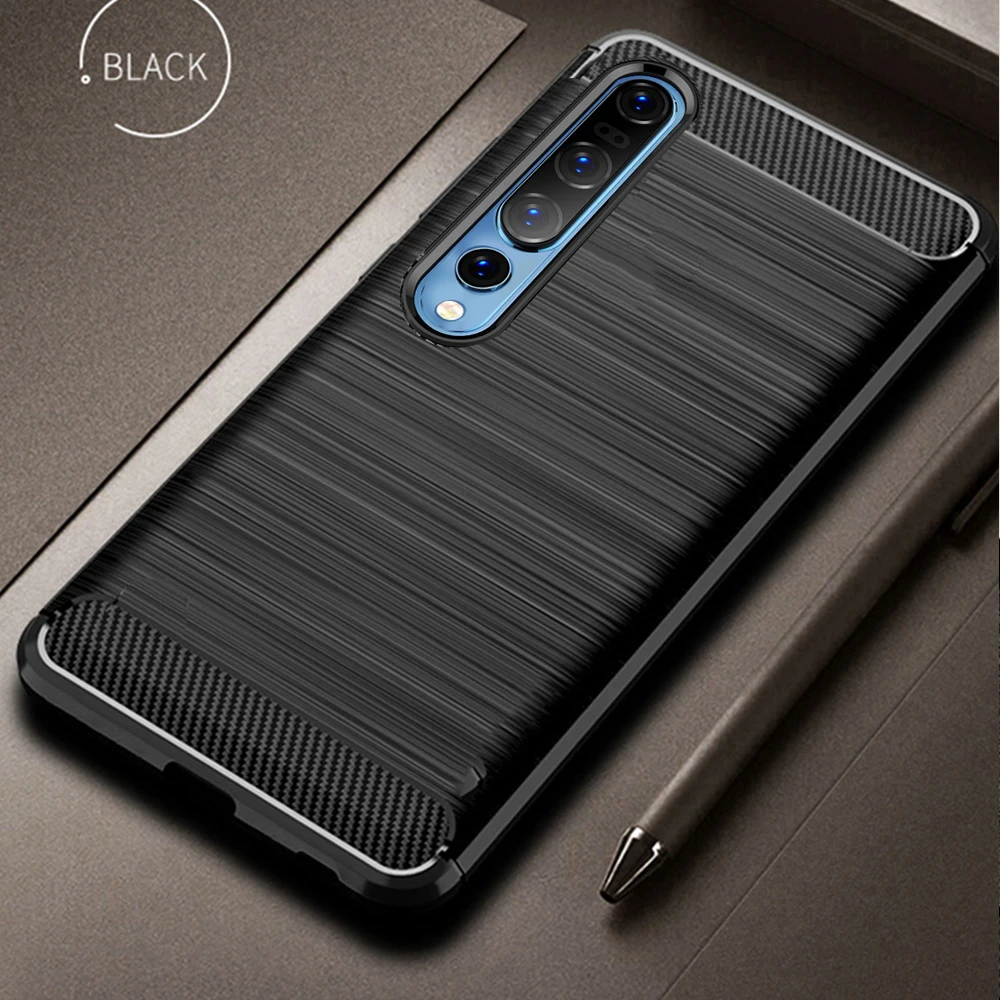 Чехол для Mi 10 Mi10 Pro чехол из углеродного волокна с защитой от ударов телефона Xiaomi
