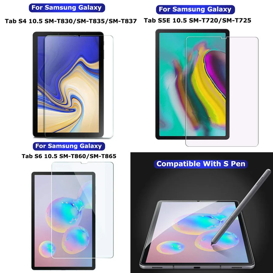 Закаленное стекло 9H для Samsung Galaxy Tab S6 S5e 10 5 2019 защитное S4 2018 Защита экрана S 5E 6