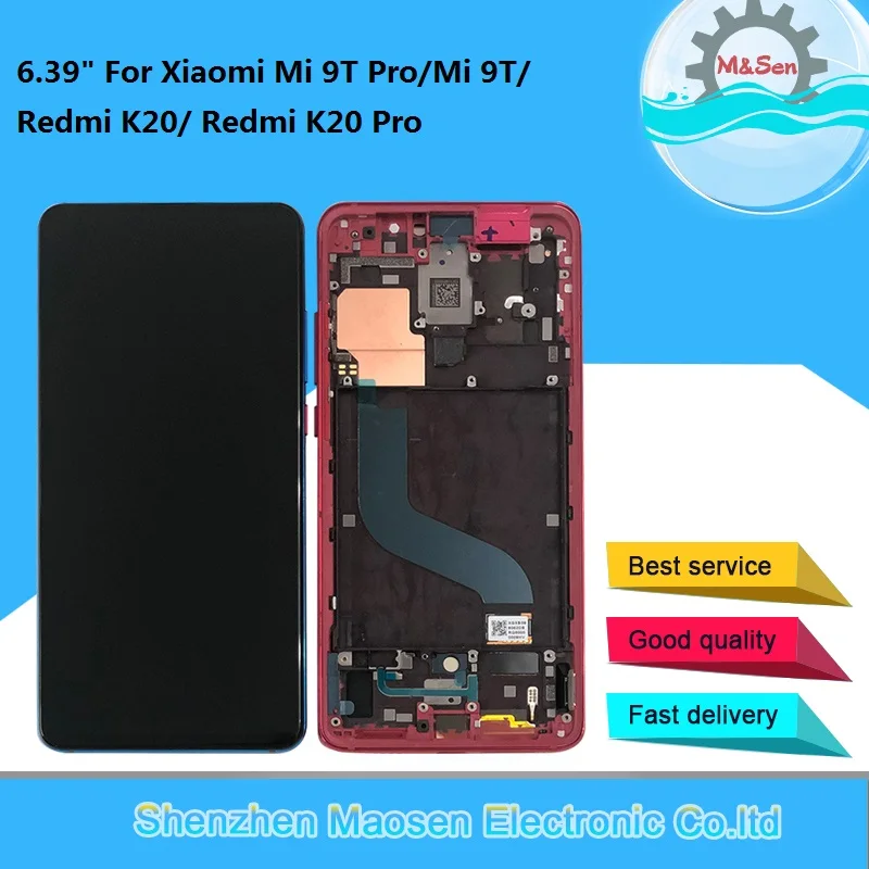 ЖК дисплей 6 39 &quotM &amp Sen для Xiaomi Mi 9 T Pro Mi9T Mi9 Pro/Redmi K20 AMOLED экран с рамкой и сенсорной
