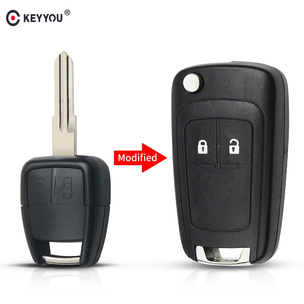 Раскладной Автомобильный ключ KEYYOU подходит для CHEVROLET Aveo флип пульт