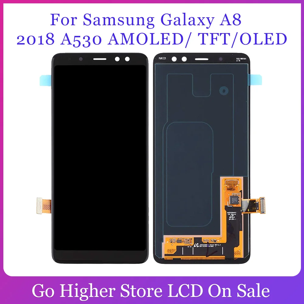 ЖК дисплей Super AMOLED для SAMSUNG GALAXY A8 2018 A530 с сенсорным экраном и дигитайзером в сборе