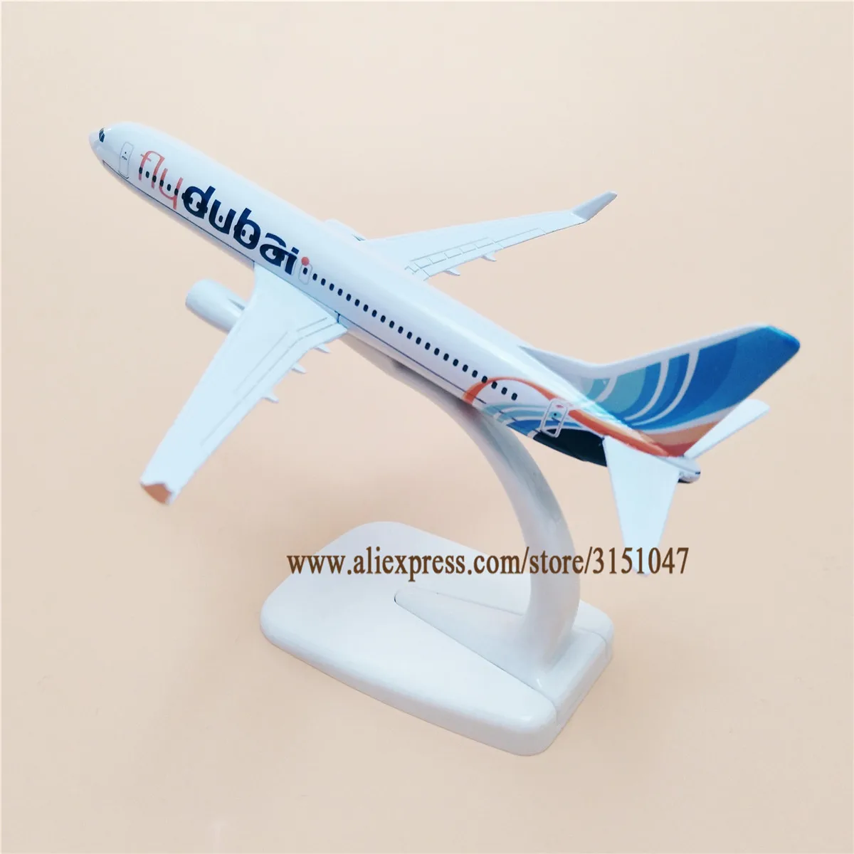 

16cm Air Fly Dubai Airlines Boeing 737 B737-800 Plane Model Alloy Metal Scale Diecast Airplane Model Aircraft Kids Toys