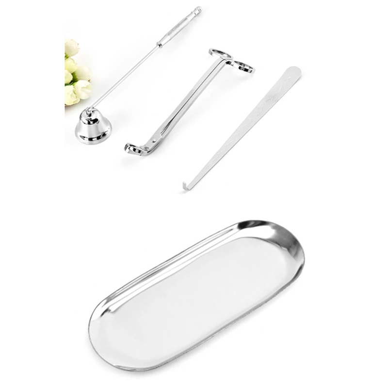 

4 Pcs Stainless Snuffer candlelight Tool Hook Clipper Steel Candle Trimmer Oil Lamp Trim scissor tijera tesoura Cutter