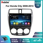 Автомагнитола 8 ядер, 6 ГБ + 128 Гб, 2 Din, Android 11, GPS, мультимедийный плеер для Honda City 2008 2010 -2013, 4G Carplay BT