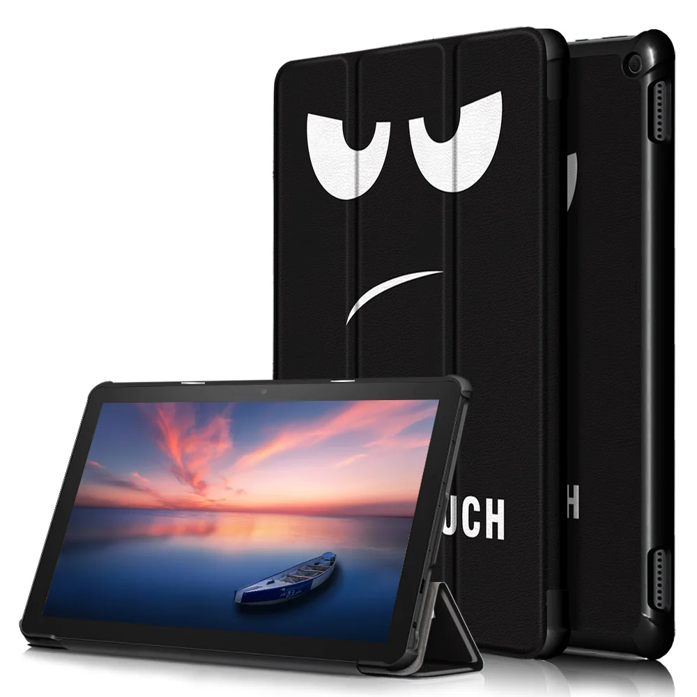 

For Fire HD10 Fire HD 10 Plus Skin Case Folding Stand Magnet Shell for Kindle Fire HD 10 2021 11th Gen Multi-Fold Stand with pen