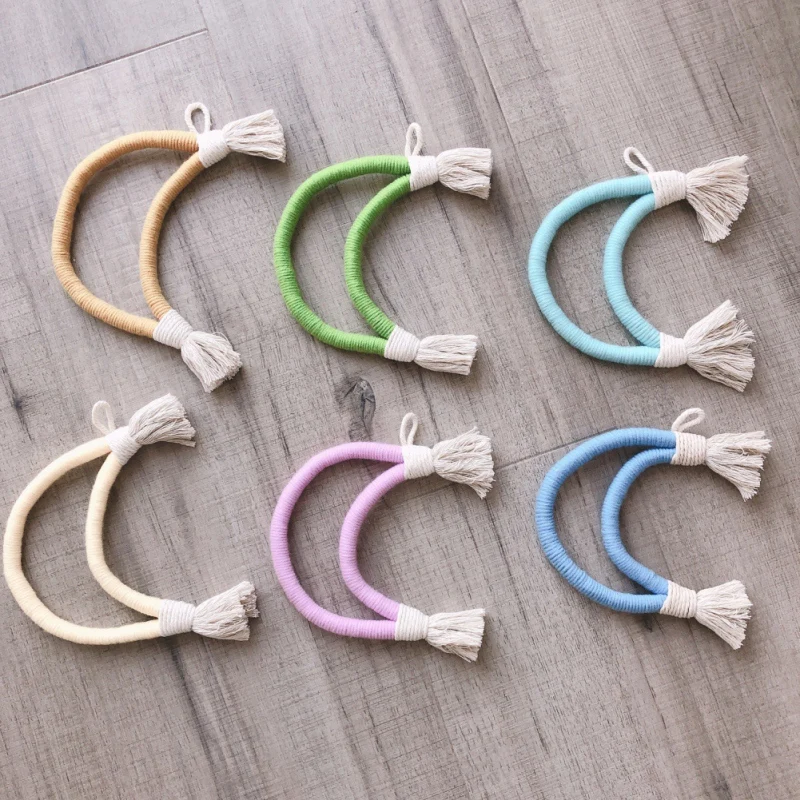 

Macrame Tassel Weave Moon Wall Hanging Children Room Decor Pendant Colorful Wall Ornaments Party Supplies Room Accessories