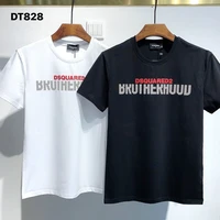 dsquared2 new menwomen street hip hop round neck short sleeved t shirt cotton locomotive letter printing casual tee dt828