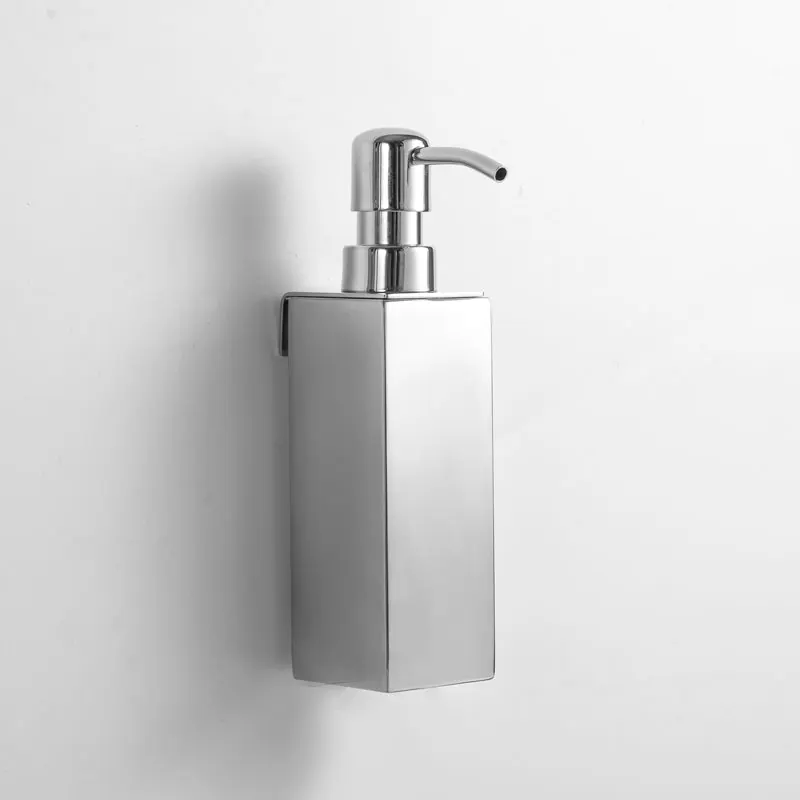 Дозатор для жидкого мыла 180 мл из нержавеющей стали настенный квадратный |