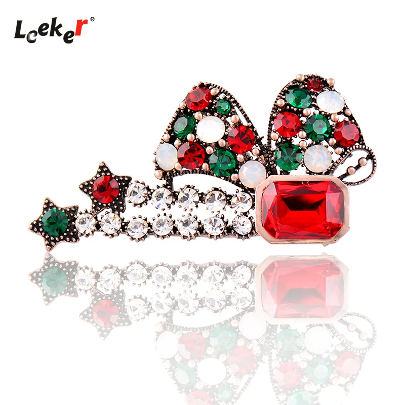 

LEEKER Luxury Colorful Big Bow Knot Brooch Pin For Women With Square Cubic Zircon Vintage Jewelry Accessories 203 LK2