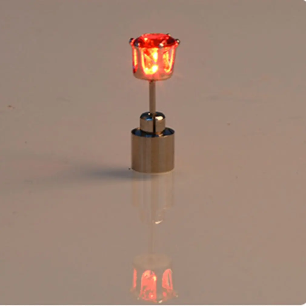 

Fashion car Accessories Light Up LED Bling Ear Studs Earring LED lamp luminous Stud Earrings like led