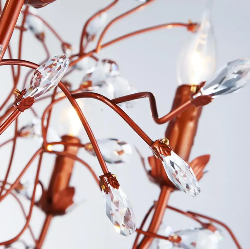 Французский кантри Хрустальная Подвесная лампа современный магазин одежды