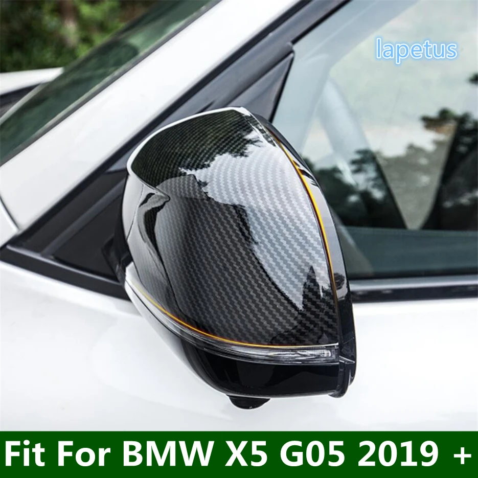 

Carbon Fiber Exterior Refit Side Wing Rearview Mirror Case / Door Handle Protection Cap Cover Trim For BMW X5 G05 2019 - 2022
