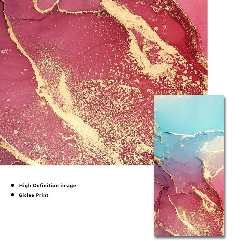 Абстрактная настенная живопись смешанные цвета мраморные вены картина картины