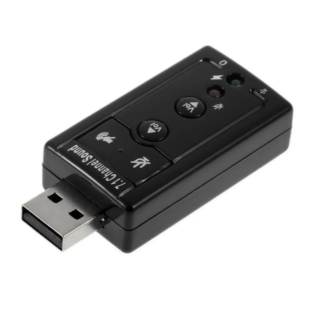Внешняя мини USB Аудио Звуковая карта адаптер Виртуальный 7 1 ch 2 0 микрофон динамик
