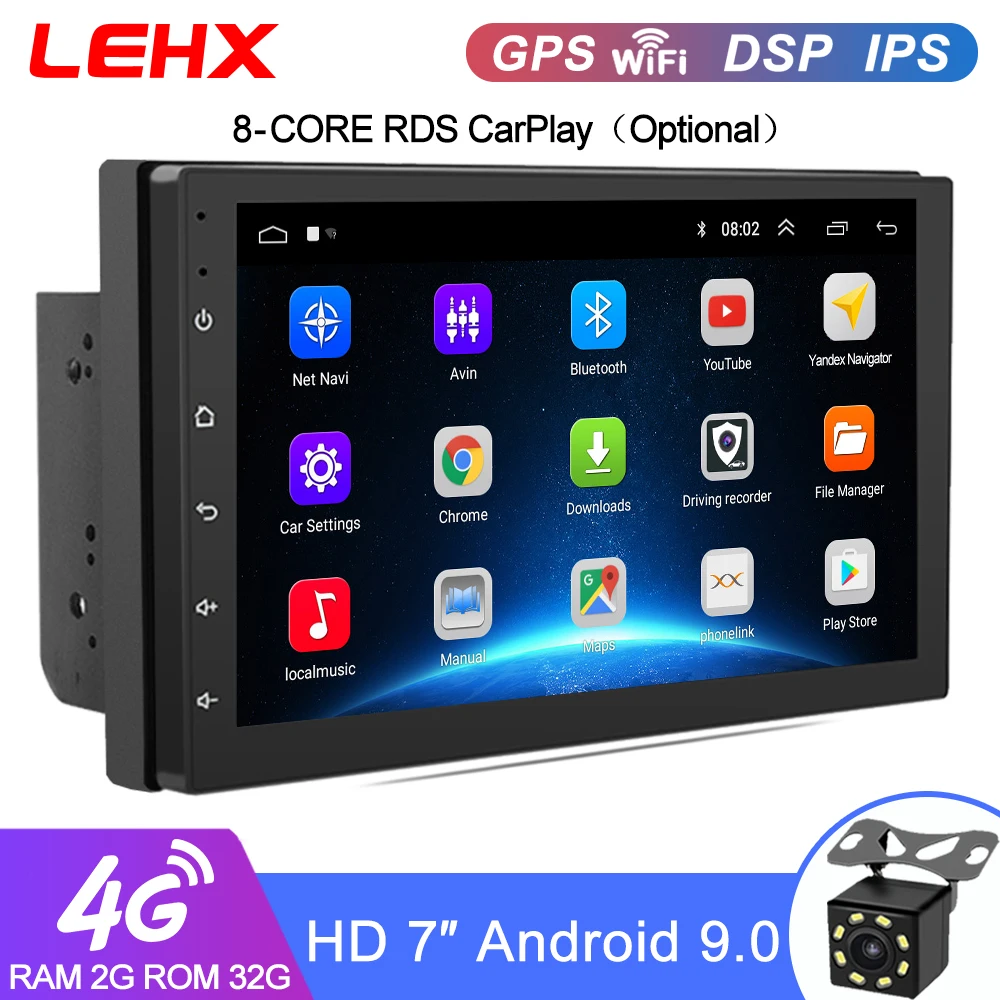 

Автомагнитола LEHX 2 Din, мультимедийный проигрыватель с GPS, Android 9,0, 2 Гб ОЗУ, для Volkswagen, Nissan, Hyundai, Kia, toyota, LADA, Ford, NISSAN