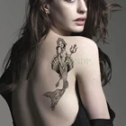 Водонепроницаемая Временная тату-Наклейка Сексуальная Русалка поддельные тату личность флэш-тату ручная рука нога Тато для девушек женщин мужчин