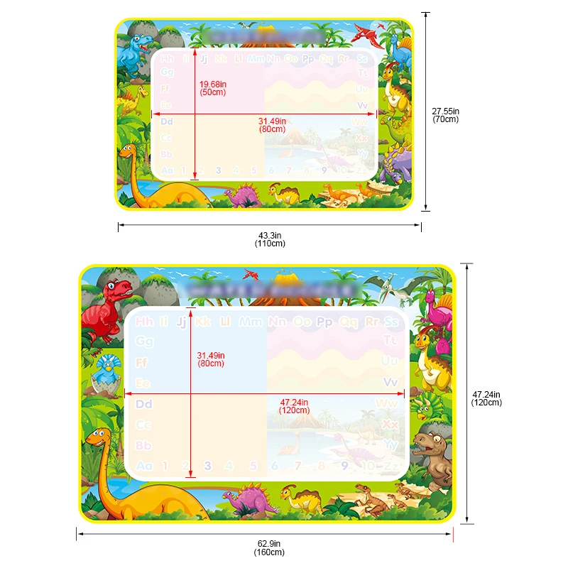 Новое поступление 2020 коврик для рисования водой большого размера волшебные