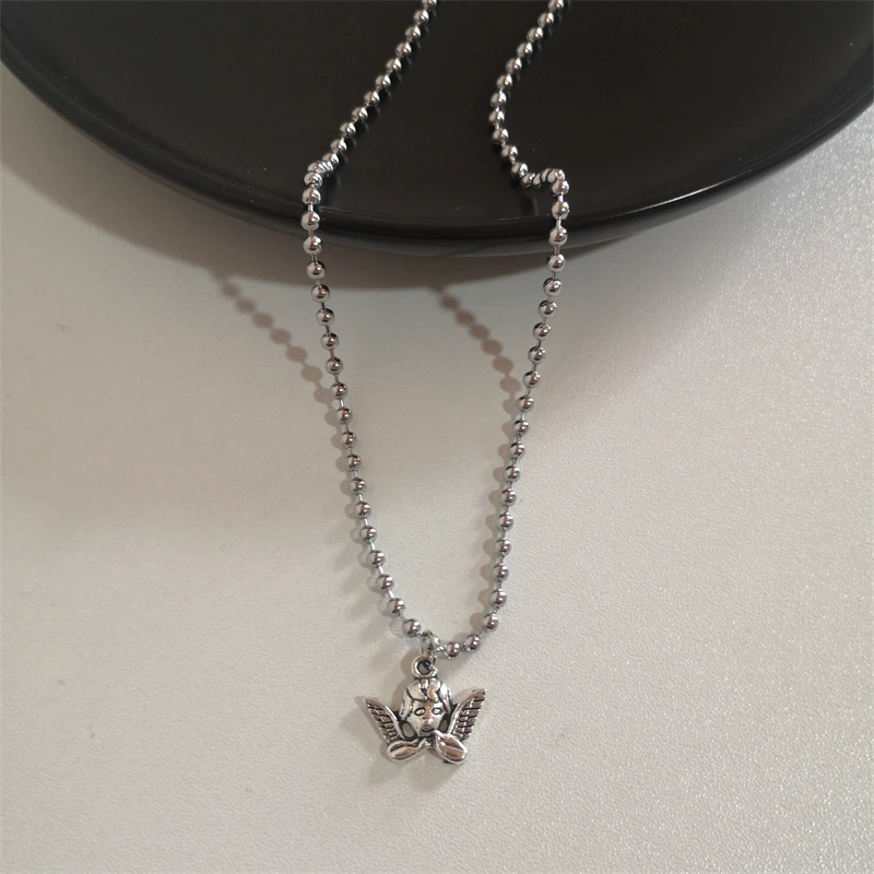 Kpop Ожерелье с бабочкой цветком крестом сердцем французская металлическая