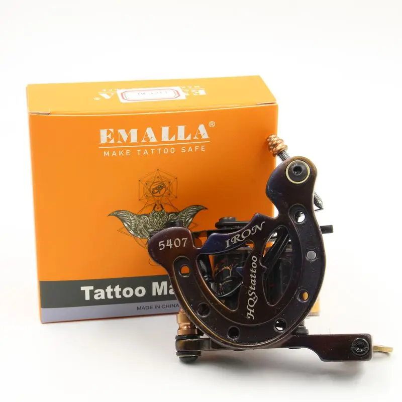 

Carbon Steel Tattoo Machine Professional Iron Tattoo Machine Wrap Coils Lining Shading Coloring for tattoo power supply supplier