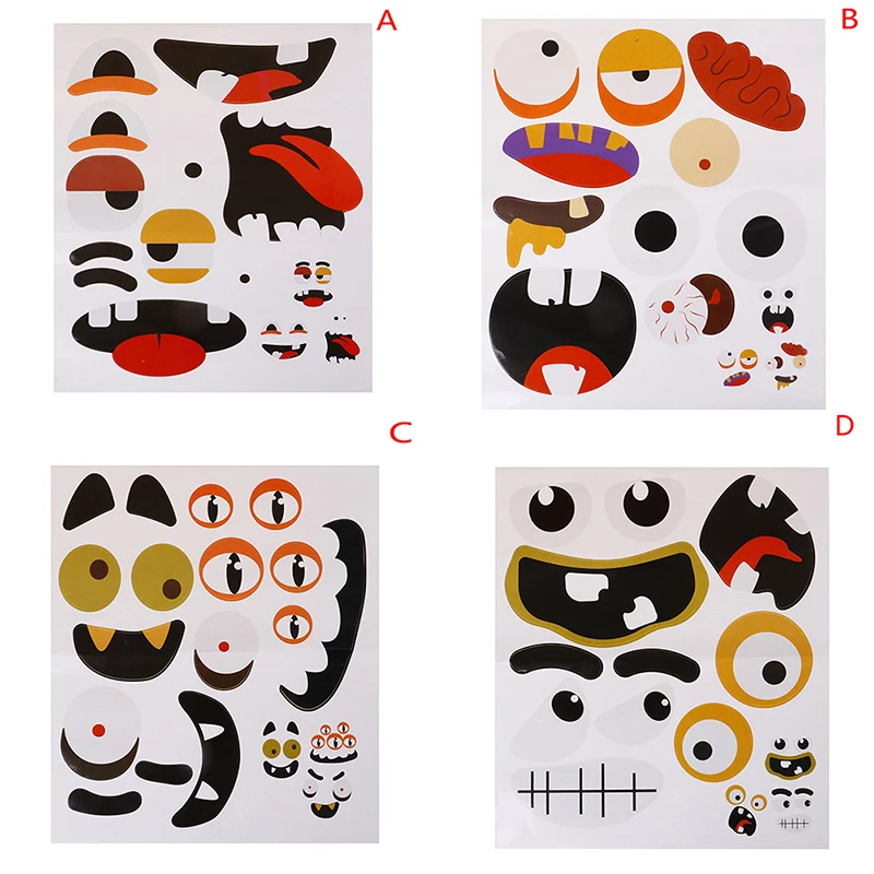 1 шт. забавная тыква на Хэллоуин гримаса наклейка трюк угощение вечерние для