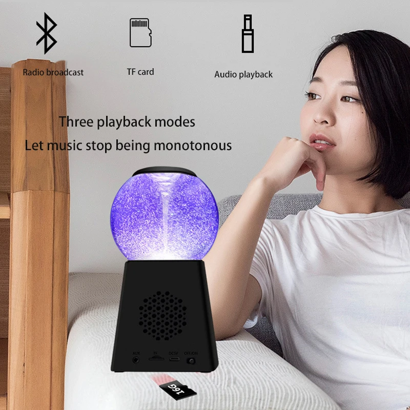 Мини водяной динамик s цветной светодиодный bluetooth-динамик подарок водный танец аудио сабвуфер для телефона компьютера TF карты AUX-line для iPad