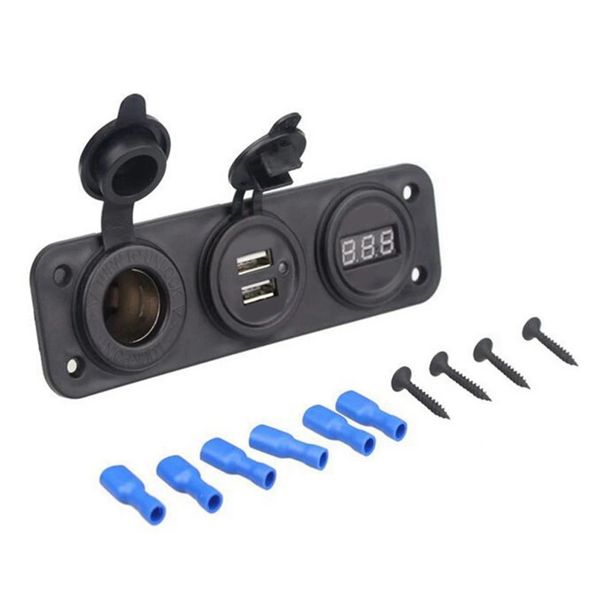 Универсальный разветвитель прикуривателя с двумя USB портами 12 24 В|Зажигалка| |