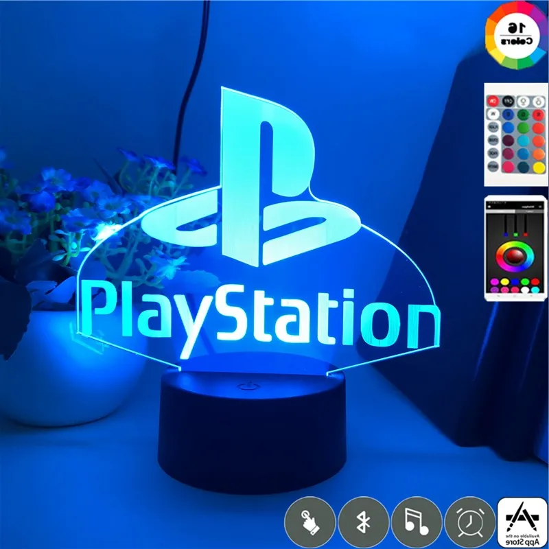 

Clock Base Table Lamp Playstation SCE The Game Brand Unique Birthday Present for Kids Dropship Direct Supply Atmosphere Decor