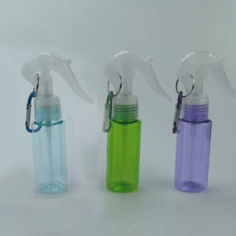 

12Pcs Portable Plastic Spray Bottles With Keychain Holder 60ml Empty Mist Spray Bottle for Cleaning Solutions Travel Size