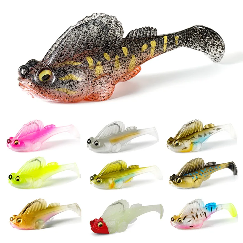 

1unit Silicone Dark Sleeper Wobbler Fishing Lure 5.5m/6cm/7.5cm Sinking Soft Lure Jig Swimbaits Bass Shad for Perch Tackle