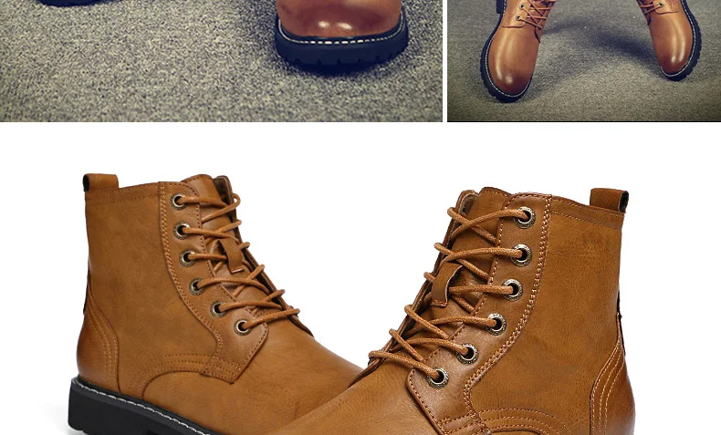 Sanzoog/зимние кожаные ботильоны; мужские ботинки Dr Martins; Botines Hombre Dr. Martens; Erkek Bot Botte Homme; высокие ботинки в британском стиле