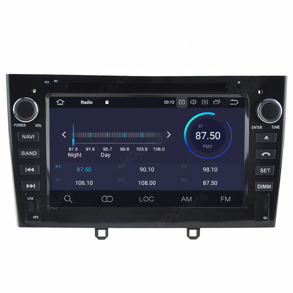 Автомагнитола на Android 10 0 4 + 64 ГБ GPS навигация для PEUGEOT 308 2007 2013 / 408 2011 2014